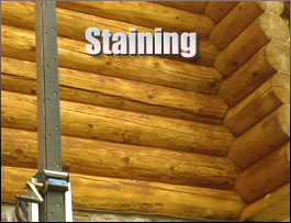  New Middletown, Ohio Log Home Staining